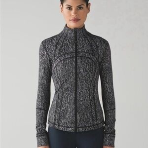 Lululemon Athletica Black and White Speckled Align Jacket